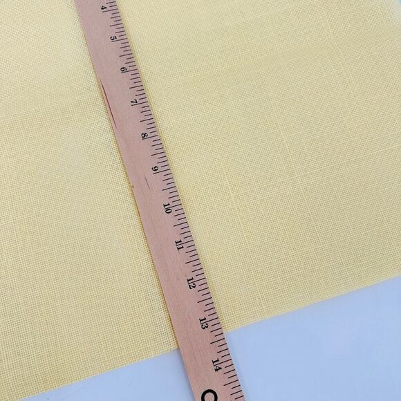 Vintage 18 Ct Lemon Drop Yellow Cross Stitch Aida Cloth Fabric 19" x 13" - Picture 5 of 5